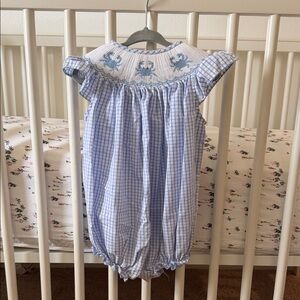 Ruth and Ralph smocked crab bubble 18months